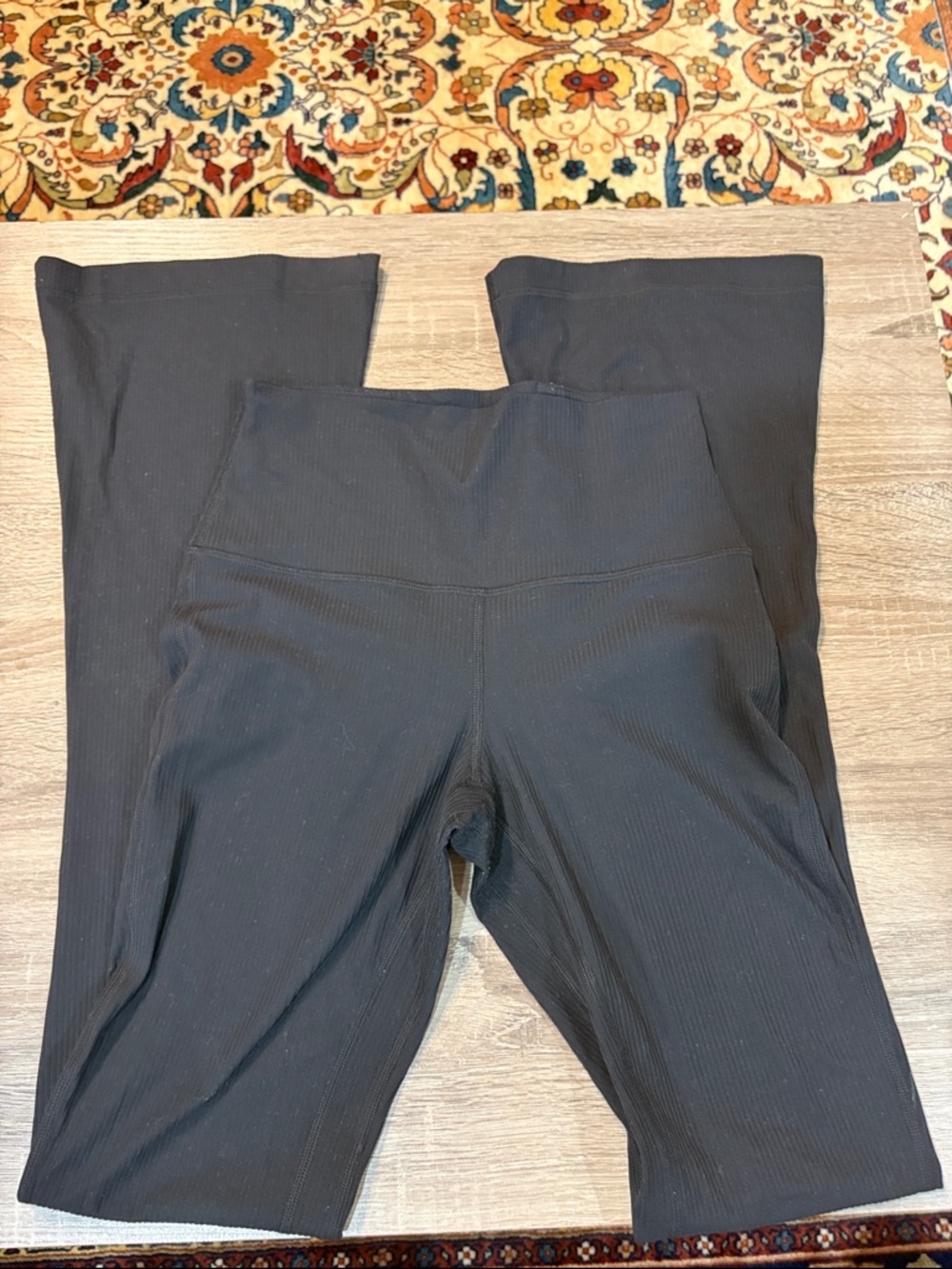 lululemon athletica Black Ribbed Leggings